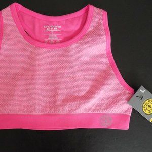 New Rare Vintage Women’s Gold's Gym Sports Bra Pink Size Large